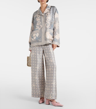 Pantalon ample Stella Marina en soie | Versace