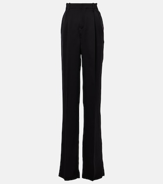 Pantaloni regular in raso di seta | Saint Laurent