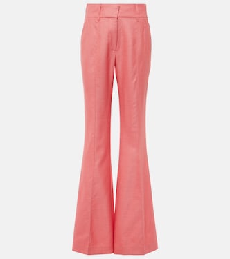 Pantaloni flared Rhein in seta e lana | Gabriela Hearst