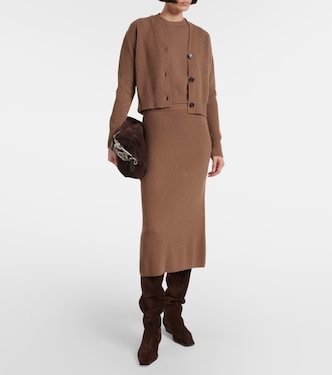 Gonna midi Just in lana e cashmere a coste | 'S Max Mara