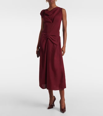 Abito midi asimmetrico | Victoria Beckham