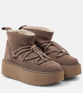 Botas de nieve con plataforma Classic de ante | Inuikii