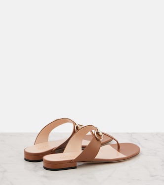 Tongs Lady Horsebit en cuir | Gucci