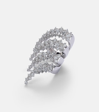 Anello Y-Not in oro bianco 18kt con diamanti | Yeprem