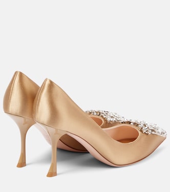 Efflorescence 85 embellished satin pumps | Roger Vivier
