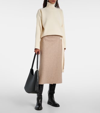 Wool and cotton-blend turtleneck sweater | Jil Sander