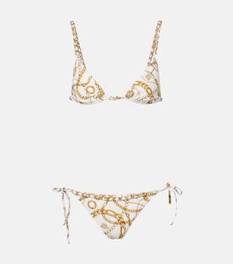 Chain-detail printed bikini | Balmain
