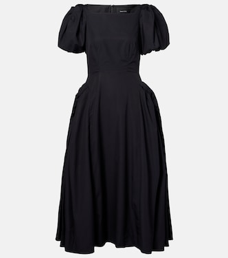 Abito midi in popeline di cotone con maniche a sbuffo | Simone Rocha