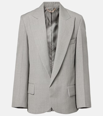 Single-breasted virgin wool blazer | Victoria Beckham