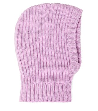 Woolao ribbed-knit wool hood | Wheat