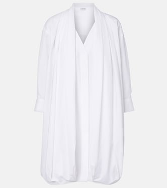 Draped cotton poplin shirt dress | Loewe