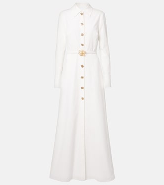 Belted cotton poplin shirt dress | Oscar de la Renta