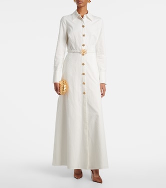 Belted cotton poplin shirt dress | Oscar de la Renta
