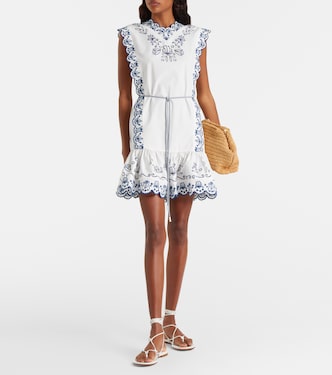 Leela embroidered cotton minidress | Alémais