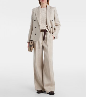 Blazer aus Leinen und Baumwolle | Brunello Cucinelli
