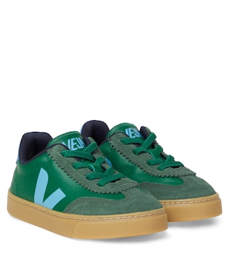 Volley suede-trimmed leather sneakers | Veja Kids