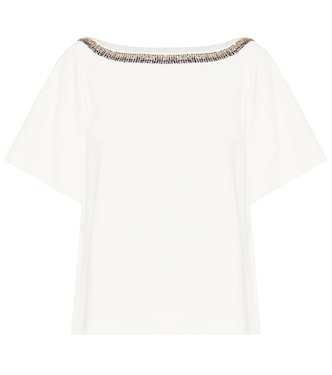 Top in jersey con ricami | Stella McCartney