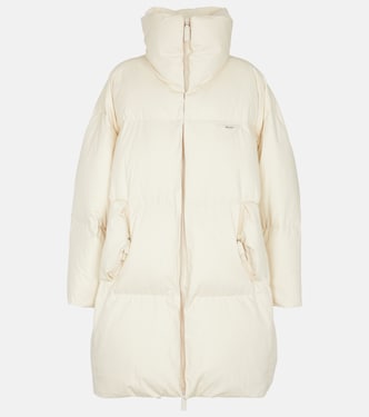 Funnel-neck down and cotton coat | Prada