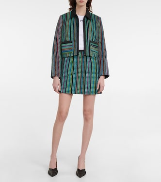 Checked cotton terry miniskirt | Marine Serre