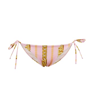 Slip bikini con stampa Chain | Versace
