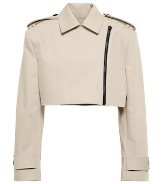 Mahis cropped cotton biker jacket | The Mannei