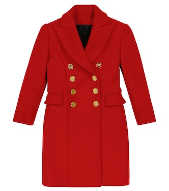 Wool-blend coat | Balmain Kids