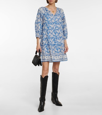 Lilah printed cotton minidress | Velvet