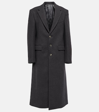 Abrigo de lana de botonadura simple | Wardrobe.NYC