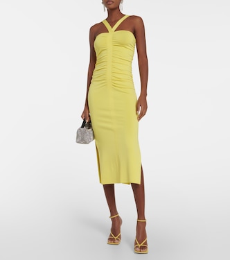 Darya ruched ribbed-knit midi dress | Simkhai