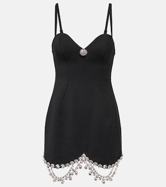 Crystal-embellished wool minidress | Area
