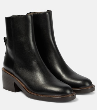Bottines en cuir à ornements | Brunello Cucinelli