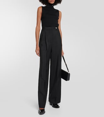 Mohair and wool wide-leg pants | Prada