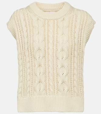 Chaleco Hadden de punto trenzado | Velvet