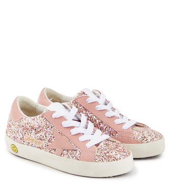 Super-Star glitter and leather sneakers | Golden Goose Kids