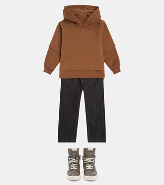 Sudadera con capucha Hustler de algodón | Rick Owens Kids