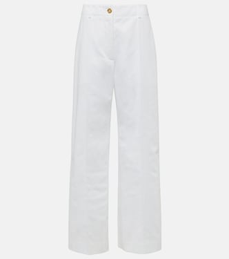 High-rise cotton wide-leg pants  | Patou