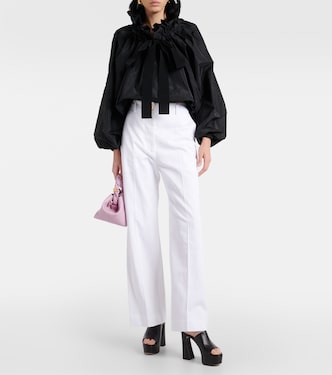 Pantaloni a gamba larga in cotone a vita alta | Patou