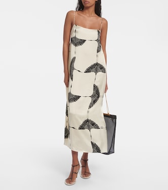 Sicily printed twill midi dress | Khaite