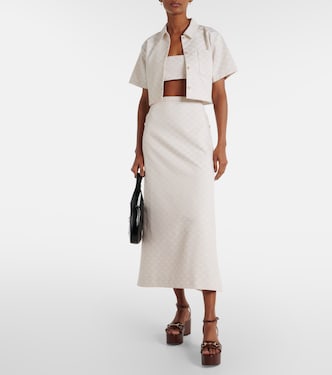 Top bralette in gabardine GG | Gucci