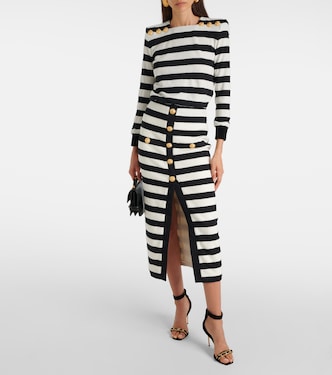 Gonna midi a righe | Balmain