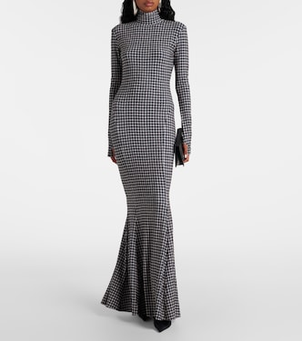 Houndstooth gown | Norma Kamali