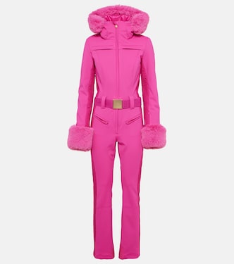 Faux Border faux fur-trimmed ski suit | Goldbergh