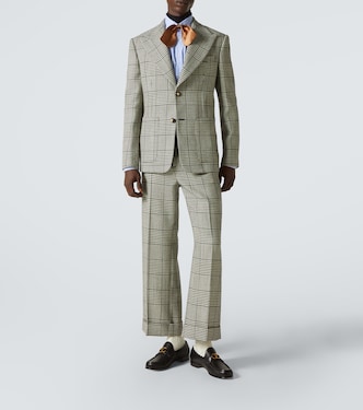 Houndstooth virgin wool blazer | Valentino