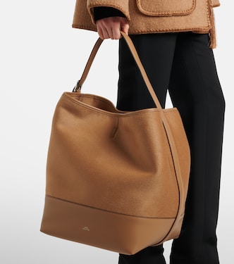 Borsa Belted in lana e pelle | Toteme