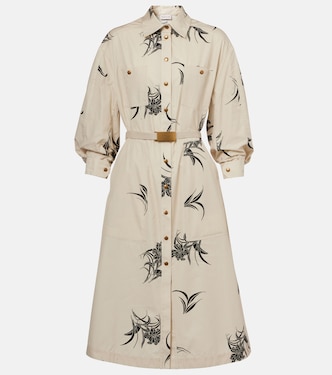 Floral cotton poplin shirt dress | Moncler
