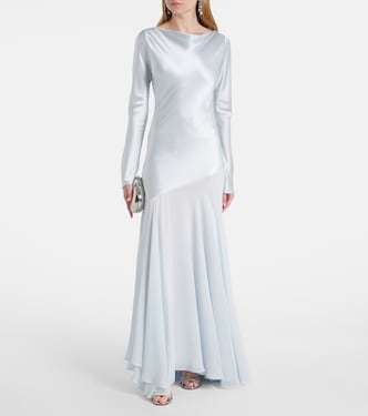 Cordelia silk satin and chiffon gown | Tove