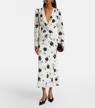Floral silk midi dress | Alessandra Rich