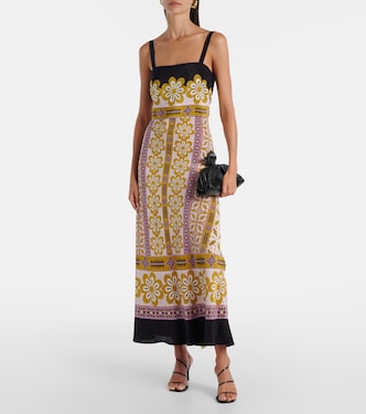 Printed silk crêpe de chine maxi dress | La DoubleJ