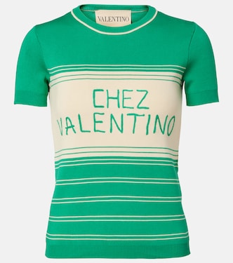 Chez Valentino striped cotton top | Valentino