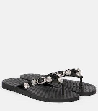 Cagole crystal-embellished thong sandals | Balenciaga
